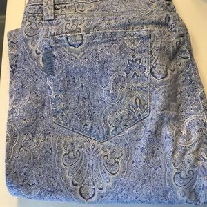 Paige denim paisley print skinny jeans